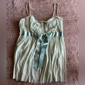 Mermaidcore green corset babydoll lingerie top size Medium